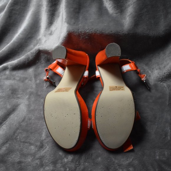 Hot Gossip Platform Sandals Sz 8- Orange/White - Picture 5 of 16